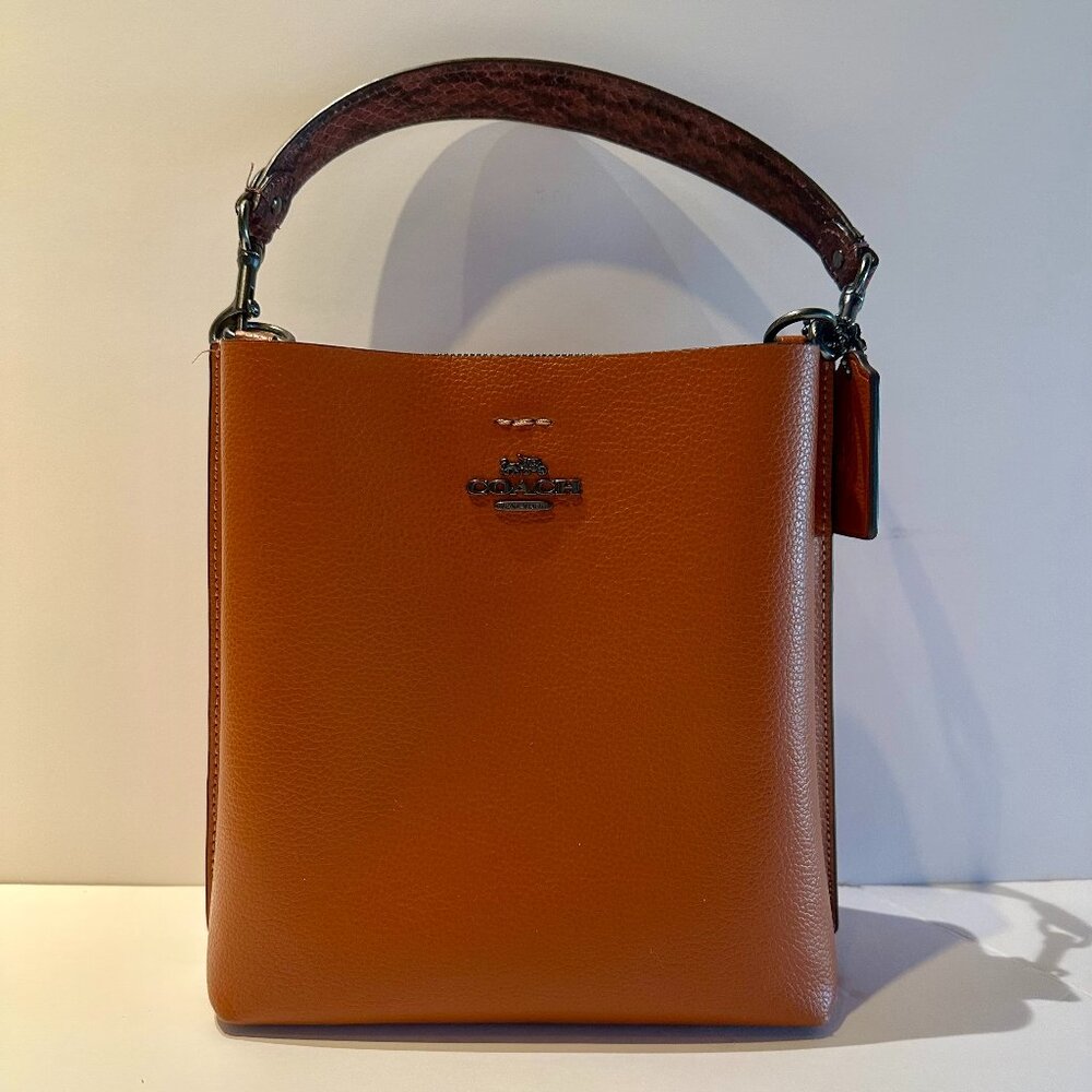 Coach CB901 Sunset/Multi Double Face Leather Mollie Bucket Bag 22 Purse